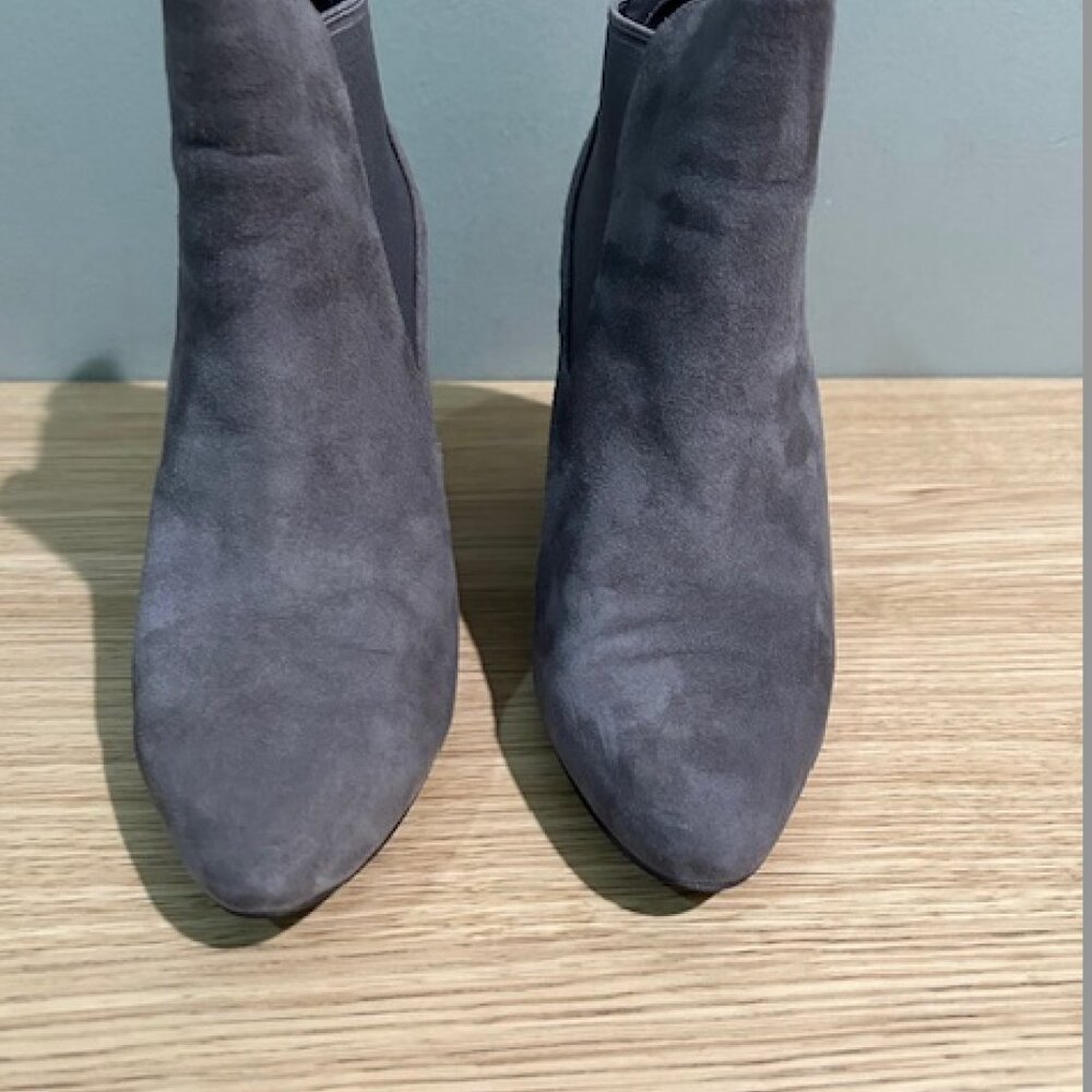 COLE HAAN Whitlyn Grey Suede Booties